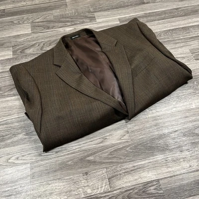 IZOD Button Front Pure Wool Brown Blazer Suit Jacket Men’s Size 46R - Image 1 of 4