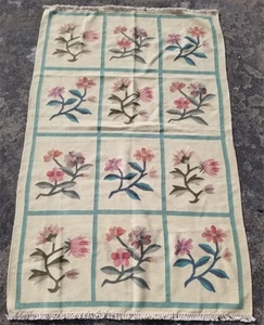 Vintage Traditional Handmade Romanian Floral Flatweave Wool Kilim Rug 174x110cms - Picture 1 of 12