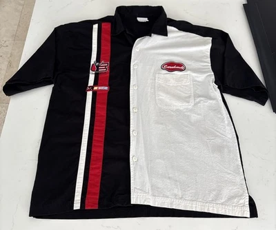 Y2K Dale Earnhardt Jr Nascar Pit Crew Work Shirt Patches Button Down Size XL - Image 1 of 4