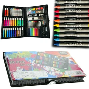 90 Pcs Art Set Kids Professional Art Case Pencil School Colouring Drawing Paints - Picture 1 of 7