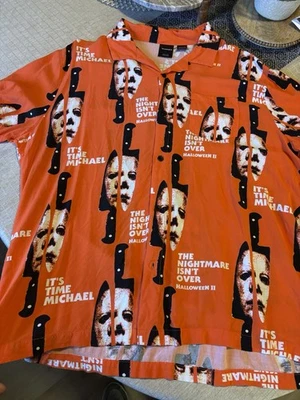 Camisa hawaiana con estampado completo Halloween II talla 2XL Foto 1 de 3