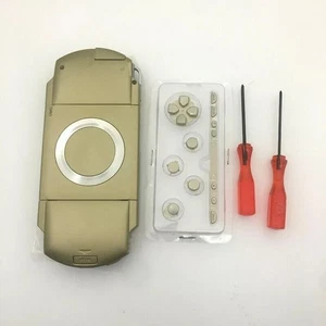 Gold Ersatz Shell Full Housing Hülle Case Buttons -Kits für Sony PSP 1000 NEU - Picture 1 of 7