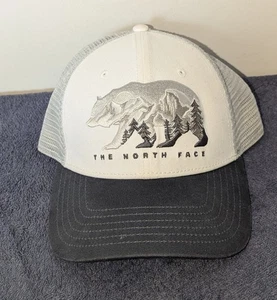The North Face Bear Trucker Hat Mens One Size White Blue Mesh Back Logo - Picture 1 of 14