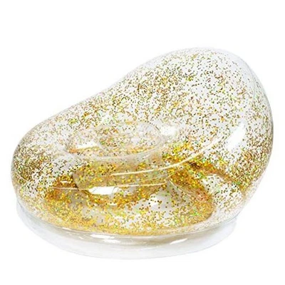  Inflatable City-Style Chairs (AirCandy Gold Glitter Inflatable Chair)  - Image 1 of 4