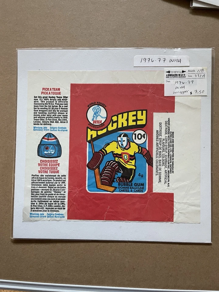 1976-77 WHA OPC O-Pee-Chee Empty Hockey Wax Pack Wrapper  - Bild 1 von 1