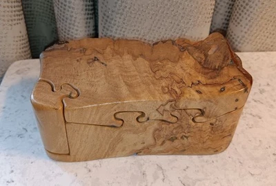 Vintage Don Rupard Signed 9 Piece Wood Puzzle Box  - Image 1 of 4