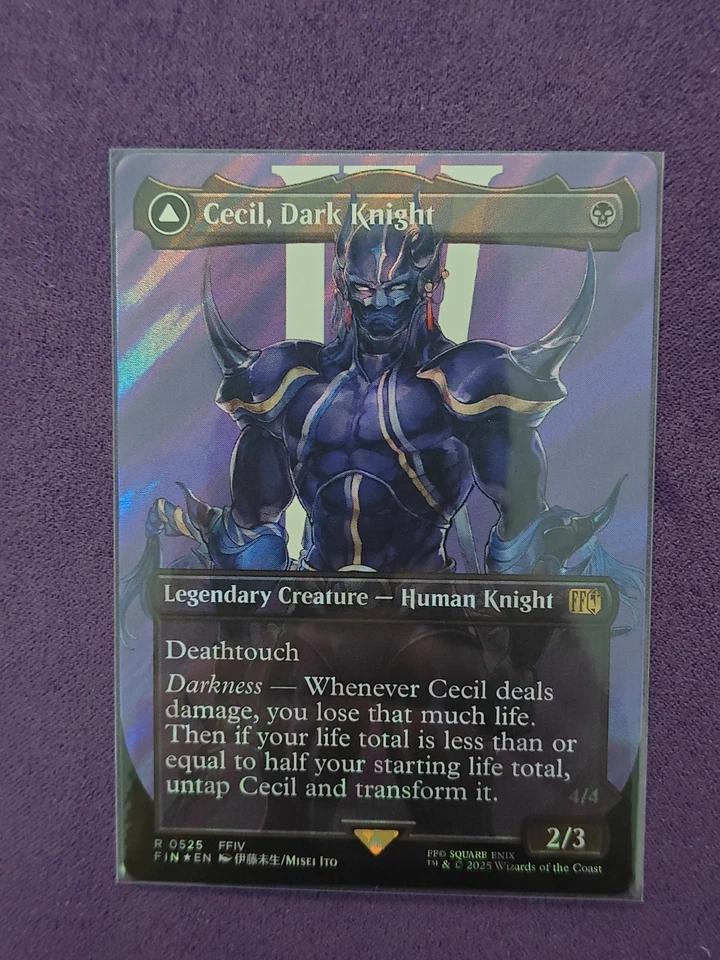 MTG Cecil, Dark Knight (Borderless) (Surge Foil) Final Fantasy FIN - Image 1 of 4