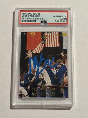 Mike Eruzione #69 signed autograph auto 1996 Upper Deck Olympic Moments Card PSA - Image 1 of 2