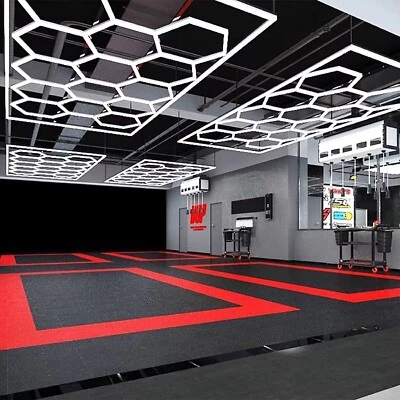 luce led neon esagonale di alta qualità officina garage da soffitto - Immagine 1 di 4