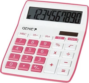 Genie 12264 Desktop Calculator - Pink - Picture 1 of 3