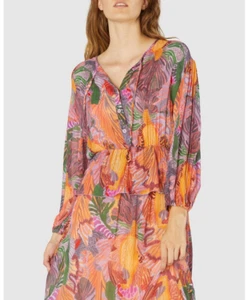 ๐Gorman "Iris Vein" Michelle Morin Maxi Flowy Sheer Dress 12๐ - Picture 1 of 15