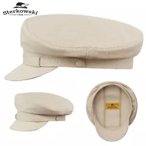 Sterkowski DANUBIO MOD 6 berretto bretone lino Liverpool violinista pescatore beige - Foto 1 di 13