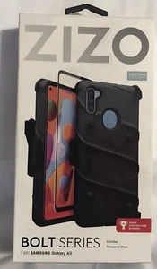 ZIZO Black Bolt Series case for Samsung Galaxy A11 Tempered Glass included - Picture 1 of 4