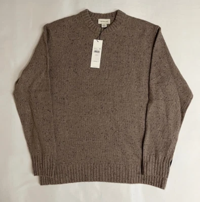 Calvin Klein Nepped Yarn Tan Wool Crewneck Sweater Men's Sz Large - Image 1 of 2