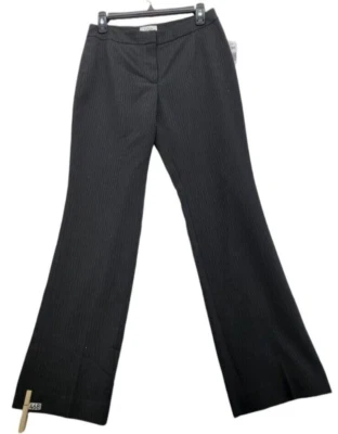 LE SUIT Petite Slim Leg Front Pleat Dress Pants Workwear Black 2P     P468 - Image 1 of 4