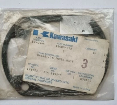 Junta Base 11009-035 Nuevo Stock Antiguo Original Kawasaki KX400 1975-76 KX450 1974 Foto 1 de 3