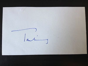 TOM KING - CONSERVATIVE POLITICIAN - SIGNED WHITE CARD - Foto 1 di 1