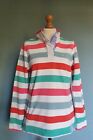 Crew Clothing Padstow Funnel Neck Cotton Striped Sweatshirt / Pullover Size 8