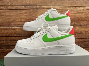 Nike Women's Air Force 1 '07 Watermelon White Laser Crimson CT4328 100 Size 6.5 - Picture 1 of 9