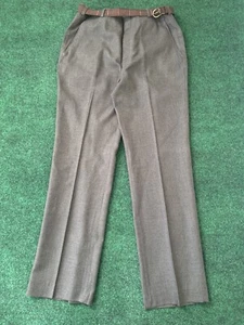 New Vintage Daks London New York Mens Gray Adjustable Slacks 34x32 Trousers Belt - Picture 1 of 6