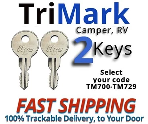 Trimark Keys Camper RV Motorhome Replacement Key Cut to your Code TM700-TM729 - Picture 1 of 2