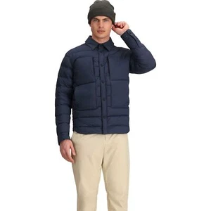 NWT Obermeyer Explorer Down Shirt Sz L Blue Nights Insulated Water Resistant - Picture 1 of 13