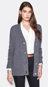 $350 NWT EQUIPMENT ELDER CASHMERE CARDIGAN SWEATER IN HEATHER GREY SZ XS - Picture 1 of 12