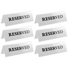  6pcs Acrylic Reserved Signs Reserved Tent Signs Desk Signs Restaurant Reserved