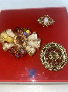 Vintage Konvolut 3 signierte Pins - Bild 1 von 9