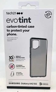 Tech21 EvoTint Hülle für Samsung Galaxy A42 5G, Smokey Black Carbon getönt Cover - Bild 1 von 4