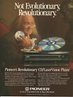 1986 Pioneer CD LaserVision Player CLD-909 Ben Franklin print ad advertisement
