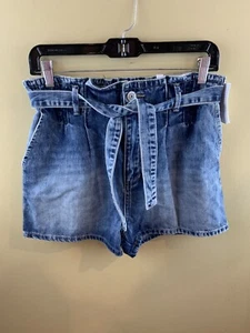 STS BLUE Paper Bag Medium Wash Shorts, Size 25. NEW w/tags. 13” High Rise. - Picture 1 of 12
