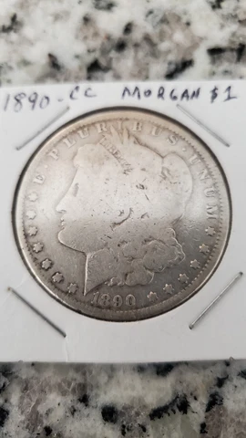 Nice 1890 CC Morgan Silver Dollar $1 Better date Key Carson City Mint Affordable Cover