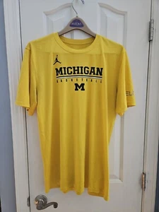 Jordan Nike University of Michigan Primetime Evergreen Wordmark T-Shirt Size LT - Picture 1 of 4