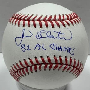 Milw Brewers JIM SLATON Signed Official MLB Baseball AUTO w/ "82 AL Champs" JSA - Picture 1 of 1