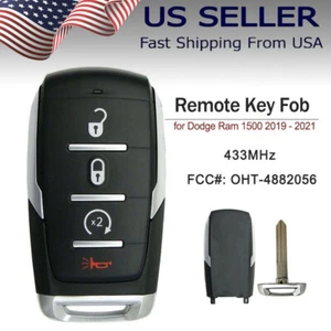 FOR 2019 2020 RAM 1500 SMART KEYLESS PROXIMITY REMOTE KEY FOB 433MHZ OHT-4882056 - Picture 1 of 3