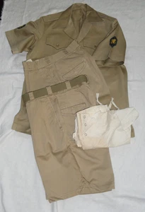 U.S. Army Uniform ~ 1950’s Korean War ~ 2 pr Khaki Shorts, Shirt & Drawers - Picture 1 of 24