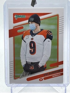 2021 Panini Donruss NFL Football #211 Joe Burrow Mask Variation Card Bengals - Bild 1 von 2