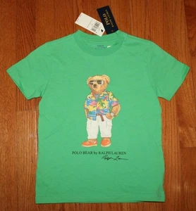 NUEVO CON ETIQUETAS Niños Polo Ralph Lauren POLO BEAR Verde Claro Camiseta Talla 6 100% Algodón *V4 - Imagen 1 de 4