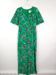 LK Bennett Jumpsuit Size 12 Diana Green Floral Silk Blend Summer Party Occasion - Picture 1 of 13