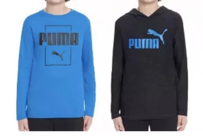 PUMA Youth Boy's 2-Pack Performance Long Sleeve Tee and Hoodie Size S (7/8)  - Image 1 of 2