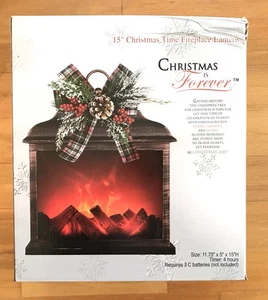Christmas Is Forever Kamin Laterne Tischplatte 11,75" x 15" Höhe NEU - Bild 1 von 5