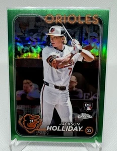 2024 Topps Chrome - Jackson Holliday #88 True Green Rookie Refractor /99 (RC) - Bild 1 von 2