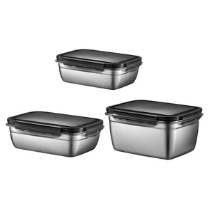 Insulated Ice Cream Tub Food Storage Container Stainless Steel with Lid Prep - Picture 1 of 21