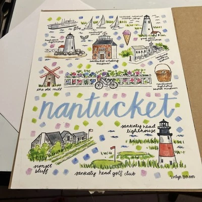 Southern Artist Evelyn Henson NANTUCKET Print 11”x14” - Image 1 of 4