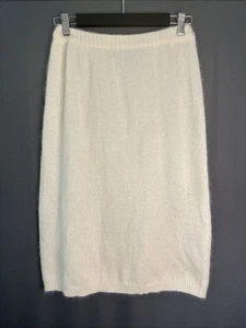 80s Richard & Company Angora Lambswool Straight Skirt Vintage Size Medium Ivory - Bild 1 von 12