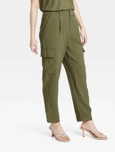 Pantalones cargo al tobillo cónicos verde oliva talla 8 A New Day para mujer. NUEVO SIN ETIQUETAS. U - Imagen 1 de 11