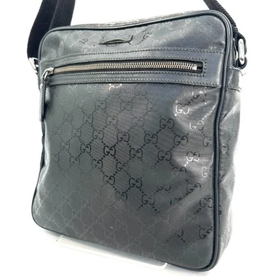 Borsa a tracolla Gucci in pelle PVC nera 4 autentica - Immagine 1 di 4