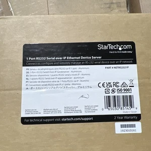 StarTech 1-Port Serial-to-IP Ethernet Device Server - RS232 - NETRS2321P - Photo 1/1