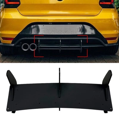 Alerón labial difusor parachoques trasero coche para Volkswagen Polo GTI 2015-2018 ABS negro Foto 1 de 4